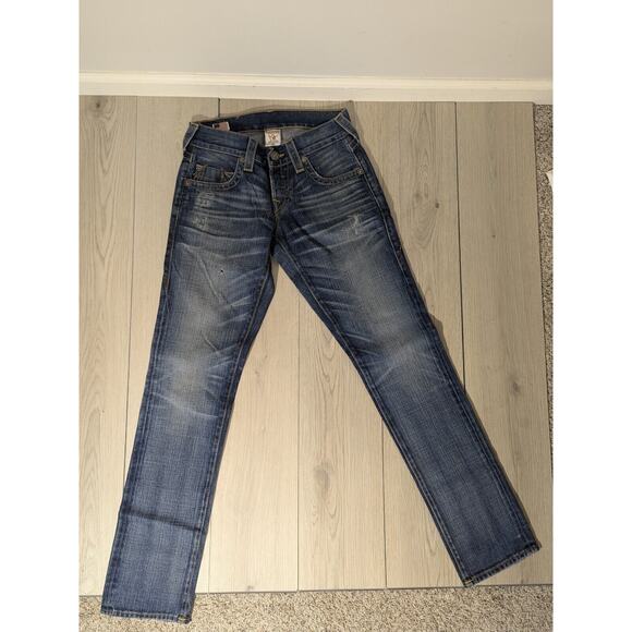 *Rare*True Religion Men's Distressed Geno Slim Fit Straight Jeans , 28x33 - Picture 4 of 13